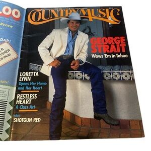 Vintage George Strait 1988 Country Music Magazine